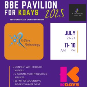 BBE pavilion for KDAYS 202s featuring black-owned businesses in Edmonton